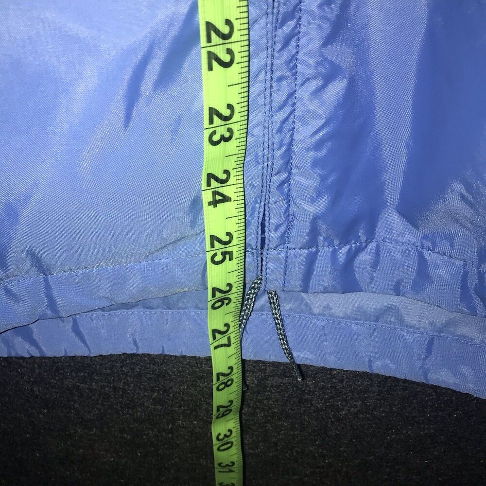 Eddie Bauer Vintage 90s Women's Hood Full Zip Windbreaker Jacket‎ Blue Small - Picture 8 of 9